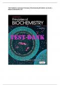TEST BANK for Lehninger Principles of Biochemistry 8th Edition. by David L Nelson & Michael M. Cox