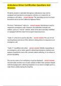 Ambulance Driver Certification Questions And Answers