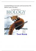 Campbell Biology Concepts and Connections 9th Edition Taylor Test Bank