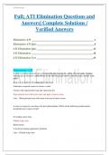 Full&semi; ATI Elimination Questions and Answers&vert; Complete Solutions &sol; Verified Answers