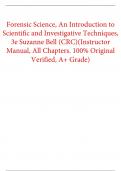 Forensic Science, An Introduction to Scientific and Investigative Techniques, 3e Suzanne Bell (CRC) (Instructor Manual All Chapters, 100% original verified, A+ Grade)