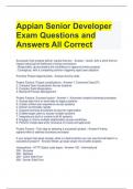 Appian Senior Developer Exam Questions and Answers All Correct