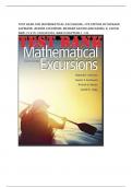 TEST BANK for Mathematical Excursions, 4th Edition by Richard Aufmann, Joanne Lockwood, Richard