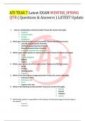 ATI TEAS 7 Latest EXAM WINTER_SPRING QTR ( Questions & Answers ) LATEST Update