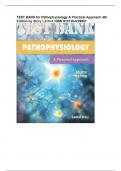 TEST BANK for Pathophysiology A Practical Approach 4th Edition by Story Lachel
