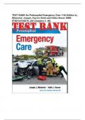 TEST BANK for Prehospital Emergency Care 11th Edition by Mistovich Joseph&comma; Karren Keith and Hafen