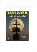TEST BANK for The Art of Leadership 7th Edition by George Manning & Kent Curtis