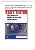 TEST BANK for The Human Body in Health and Illness 7th Edition by Barbara Herlihy