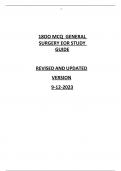  18OO MCQ  GENERAL SURGERY EOR STUDY GUIDE  REVISED AND UPDATED VERSION 9-12-2023