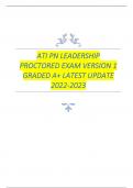 ATI PN LEADERSHIP PROCTORED EXAM VERSION 1 GRADED A+ LATEST UPDATE 2022-2023