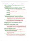NURS 5334 Pharmacology Module 1 Test Study Guide