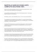 MARYVILLE NURS 623 EXAM 2 WITH COMPLETE SOLUTIONS 100&percnt; 