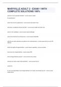 MARYVILLE ADULT 2 - EXAM 1 WITH COMPLETE SOLUTIONS 100&percnt; 