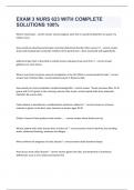 EXAM 3 NURS 623 WITH COMPLETE SOLUTIONS 100&percnt; 