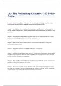 Lit - The Awakening Chapters 1-10 Study Guide Question and answers already passed 2023/2024