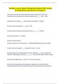 Florida Laws & Rules Chiropractic Board 2023 Actual Test Questions and Answers Graded A+