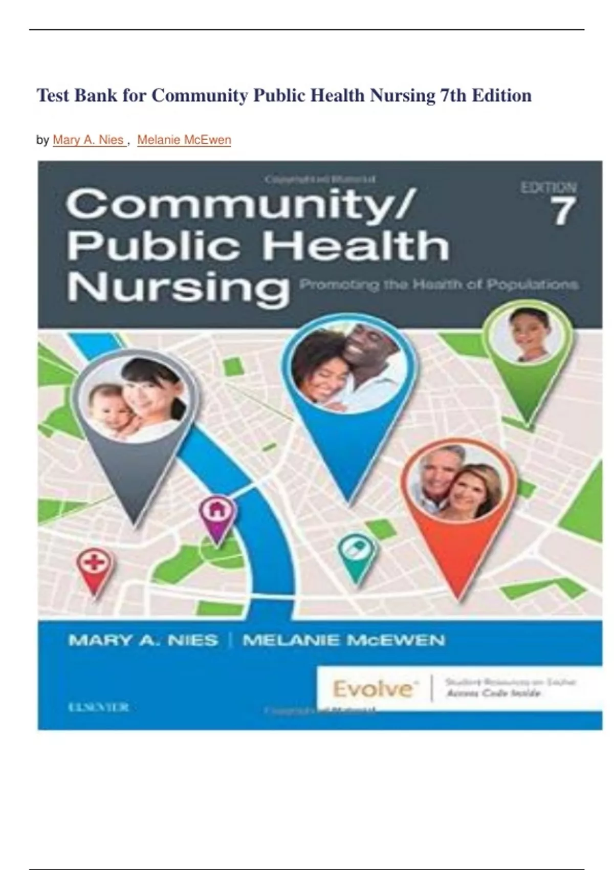 Test Bank For Community Public Health Nursing 7th Edition(McEwen2023