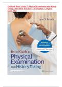 test bank for Bates&rsquo; Guide To Physical Examination and History Taking 13th Edition Bickley Test Bank & Rationals All Chapters&lpar; 1-27&rpar;&vert; A&plus; ULTIMATE GUIDE 2022