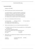 Anatomy and Physiology Gastrointestinal MCQs Answers 2023/24