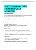 BEST REVIEW  MN 552 Midterm 100&percnt;  VERIFIED QUIZ  ANSWERS
