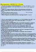Biochemistry 210 MODULE 2 Exam Newest Questions and Answers (2023 / 2024) (Verified Answers)