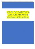 HESI PN EXIT EXAM V3 110 QUESTIONS ANSWERS & RATIONALE 2023 VERSION