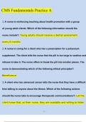 CMS Fundamentals Practice A Newest Questions and Answers &lpar;2023 &sol; 2024&rpar; &lpar;Verified Answers&rpar;