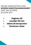 Modern Marketing Management Exam Summary Gert-Jan Scheers - Full book edition 2017 - new 2024