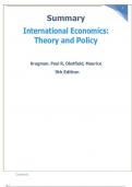 Summary International Economics - Theory and Policy - PaulR. Krugman Maurice Obstfeld, Marc MelitzR. Krugman Maurice Obstfeld, Marc Melitz 9th Edition