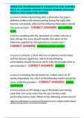 PREDICTOR COMPREHENSIVE B 142QUESTION AND ANSWERS WITH ALL ANSWERS VERIFIED UPDATED VERSION 2023&sol;2024 RATED A&plus; BEST EXAM FOR NURSING 