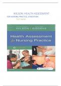 Test Bank for Health Assessment for Nursing Practice 6th Edition(Wilson-2023)complete guide graded A+