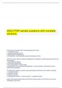 ANCC FNP sample questions with complete solutions.