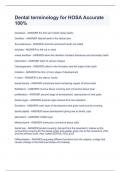 Dental terminology for HOSA Accurate 100&percnt;