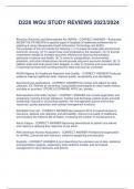D220 WGU STUDY REVIEWS 2023&sol;2024