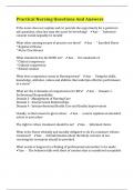 Practical Nursing Questions And Answers