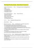 Nursing Practice Exam - Questions & Answers