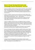 Nurse's Touch&colon; Nursing Informatics And Technology Practice Assessment &ndash; Qs & As