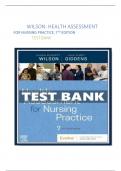 Health Assessment For Nursing Practice 7th Edition Wilson Exam Test Bank A+ Perfect