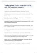 Traffic School Online exam 2023&sol;2024 with 100&percnt; correct answers