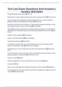 Tort Law Exam Questions And Answers &vert; Verified 2023&sol;2024