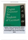 Kapitel 4 Neue Horizonte 8th edition (German-English, 106 Terms) Study Terminologies with Correct Meanings 2024.