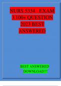NURS 5334 EXAM 3 100 QUESTION 2023 BEST ANSWERED LATEST.pdf
