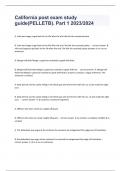 California post exam study guide&lpar;PELLETB&rpar;&period; Part 1 2023&sol;2024