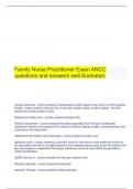  Family Nurse Practitioner Exam ANCC questions and answers well illustrated.