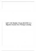 A&P 1 101 Module 3 Exam (RATED A+)-Digestive System Test- Portage Learning