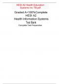 HESI A2 Health Education Systems Inc TB.pdf Graded A+100%Complete  HESI A2 Health Information Systems Test Bank Complete Test Preparation HESI A2 Health Education Systems Inc TB.pdf Getting Started CONGRATULATIONS! By deciding to take the Health Education