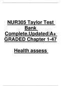 Test Bank - Fundamentals of Nursing: The Art and Science of Person-Centered Care, 10th Edition (Taylor), Chapter 1-47 | All Chapters