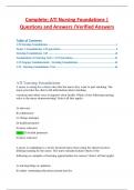 Complete; ATI Nursing Foundations | Questions and Answers /Verified Answers