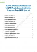 Whole&semi; Medication Administration ATI&vert; ATI Medication Administration Questions Solved 100&percnt; Correct