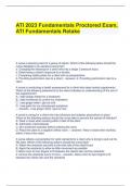 ATI 2023 Fundamentals Proctored Exam, ATI Fundamentals Retake latest update